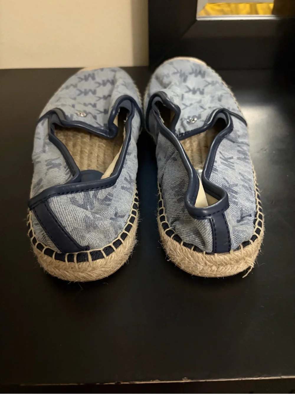 Michael Kors Denim Hastings Logo Jacquard Espadrille